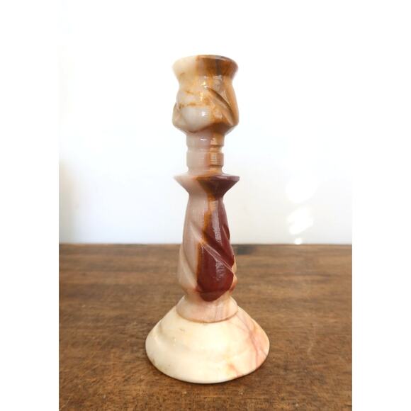 Vintage Other - Vintage Hand Carved Onyx Candle Holder 6.25" Tall